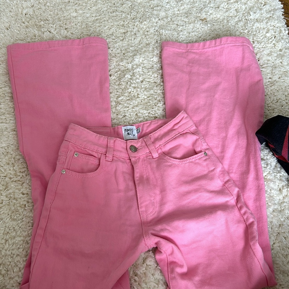 Pink princess Polly flare jeans size 0